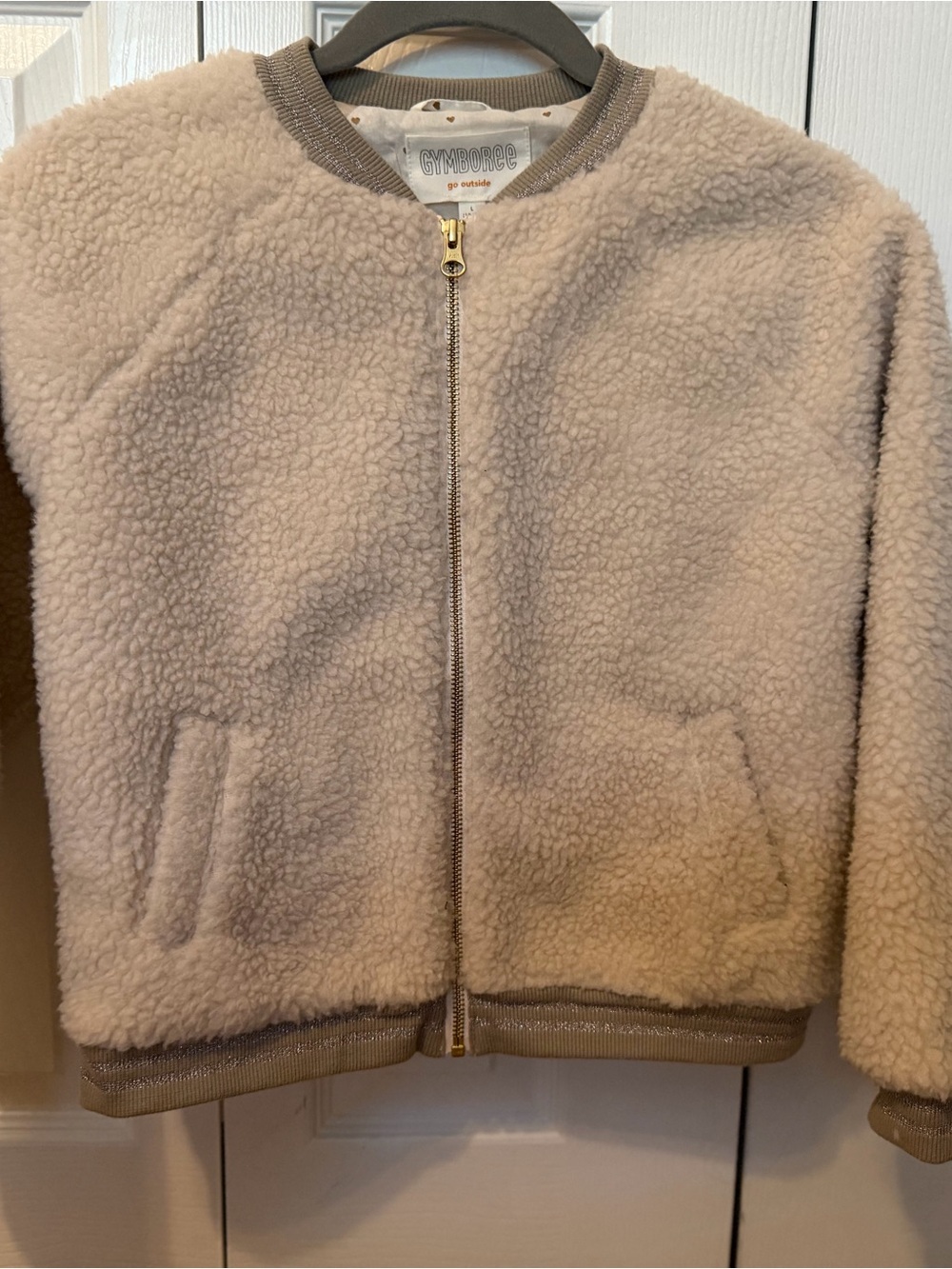 Gymboree Cream Sherpa Bomber Jacket